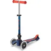 Image de Trottinette 3 Roues Mini Micro Deluxe Bleu Marine Pliable Led en occasion ou reconditionné