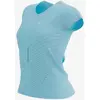 Image de T-shirt Compressport Performance manche courte bleu clair femme - XS
