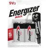 Image de Piles Alcalines Energizer Max 9V pack de 2