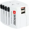Image de Adaptateur - SKROSS - Adaptateur de voyage universel - 2 ports USB - Prises rétractables multi-pays - 100-250V