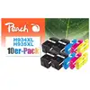 Image de Peach 0f319838 Cartouche D'encre 10 Pièce(s) Noir, Cyan, Magenta, Jaune