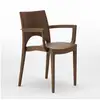 Image de Chaise avec accoudoirs en polypropylène bar restaurant paris arm grand soleil - marron Grand Soleil
