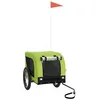 Image de Remorque de vélo pour chien ASHATA - Vert et noir - Tissu Oxford et fer - Capacité de charge 45 kg