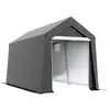Image de Tente de garage 2,1x3,6x2,35m, avec protection uv, porte à fermeture éclair, pour moto, ,gris foncé