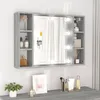 Image de SALE 2025Armoire à miroir avec LED - Armoire de Salle de Bain - Sonoma gris - 76x15x55 cm1144 Kg 2620