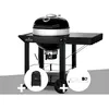 Image de Barbecue à charbon Kettle Pro 57 cm sur chariot + Housse de protection + Rôtissoire - Napoleon