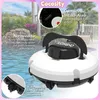Image de Cocosity Robot nettoyeur de piscine sans fil avec fonction de stationnement automatique à double moteur