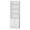 Image de Bibliothèque 2 Portes Blanche 5 Niches L 61.5 H 182.5 P 30.5 Cm