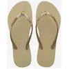 Image de Tongs Havaianas Slim Glitter II beige doré femme - 39-40