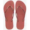 Image de Claquettes Havaianas Slim Glitter II rouge foncé femme - 35-36