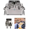 Image de Friteuse Double - INOX - 3300W - 2x3L - Température jusquà 190°C - 2 paniers à frire