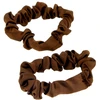 Image de La Boutique du Coiffeur - Chouchous satinés fins x 2 marron