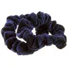 Image de La Boutique du Coiffeur - Duo chouchous velours côtelé bleu marine