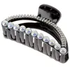 Image de La Boutique du Coiffeur - Pince croco strass et perles demi lune