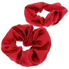 Image de La Boutique du Coiffeur - Chouchous satinés x 2 rouge
