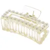 Image de La Boutique du Coiffeur - Pince croco rectangle à perles transparent