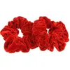 Image de La Boutique du Coiffeur - 2 Chouchous velours XXL rouge