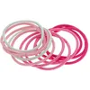 Image de La Boutique du Coiffeur - Elastiques colorés fins blanc et rose