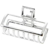 Image de La Boutique du Coiffeur - Petite pince croco métallique rectangle argentée