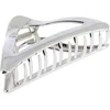 Image de La Boutique du Coiffeur - Pince croco métallique triangulaire argenté