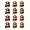 Image de La Boutique du Coiffeur - Mini pinces croco marrons 1cm