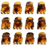 Image de La Boutique du Coiffeur - Mini pinces croco marrons 1,5cm