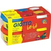 Image de Jouet de pâte à modeler - Giotto - Bébé - Lot de 4 pots - Couleurs rouge jaune cyan et blanc