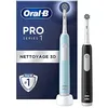 Image de Brosse à Dents Électriques - ORAL-B - Pro Series 1 - 2 Brossettes Nettoyage 3D - Bleu et Noir