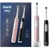 Image de Oral-B Pro Series 1 Brosse à dents électrique duo Rose et noire Nettoyage 3D 2 brossette 1 chargeur