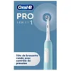 Image de Oral-B Pro Series 1 Brosse à dents électrique bleue Sensitive Clean 1 Brossette Capteur de pression pour protéger les gencives