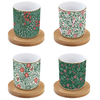 Image de Coffret 4 Tasses Floral Fantasy Design Floral Élégant Et Capacité Idéale - Easy Life - - Import > Dsm