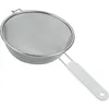 Image de Passoire tamis à manche - D : 14 cm - inox et plastique - blanc