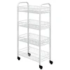 Image de Chariot De Cuisine Avec 4 Paniers Pisa Blanc Metaltex