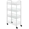 Image de Metaltex Chariot de cuisine avec 4 paniers Pisa Blanc