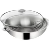 Image de Wok inox avec couvercle Salvaspazio+, Lagostina - LAGOSTINA