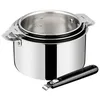 Image de Casseroles - LAGOSTINA - ESPERTA TRIPLY - Lot de 3 pièces - Poignée amovible - Aluminium et inox