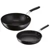 Image de Lagostina - poêles 26cm + wok 28cm noir 012165600102 - tempra 012165600102