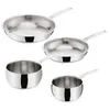 Image de Set de casseroles - La Prima - Inox - Revêtement intérieur inox - 4 pièces