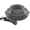 Image de Set de poêles et casseroles - Ballarini - Torre - Céramique - Poignée amovible - Compatible induction