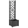 Image de Bac à plantes stefanplast italia 30l anthracite 43x43x142 cm avec treillis bacitaliagris