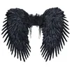 Image de Ailes Noires Luxe - WIDMANN - Halloween - Accessoire pour soirée dhorreur en famille ou entre amis