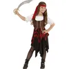 Image de Déguisement pirate corset marron et noir fille - 5-7 ans (128 cm)