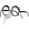 Image de WIDMANN - Lunettes de sorcière avec nez - Accessoire de déguisement - Adulte Femme - Noir Blanc - Halloween