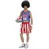 Image de Déguisement basketteur NBA - WIDMANN - 211897 - Rouge et blanc - Bleu - Taille élastique