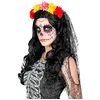 Image de Serre-Tête Voile avec Fleurs Dia de los Muertos