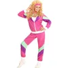 Image de Déguisement jogging années 80 fuchsia WIDMANN pour femme - veste et pantalon (XL)
