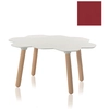 Image de SLIDE table basse TARTA LOW TABLE (Rouge brillant - polyuréthane et bois de hêtre)