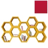 Image de SLIDE bibliothèque HEXA (Rouge - Polyéthylène)