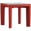 Image de SLIDE table basse pour extérieur GINO (Rouge - Polyéthylène et verre)