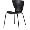 Image de SLIDE set de 2 chaises GLORIA (Noir - polypropylène et acier)